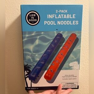 Life Is Good Colorful Inflatable Pool Noodles